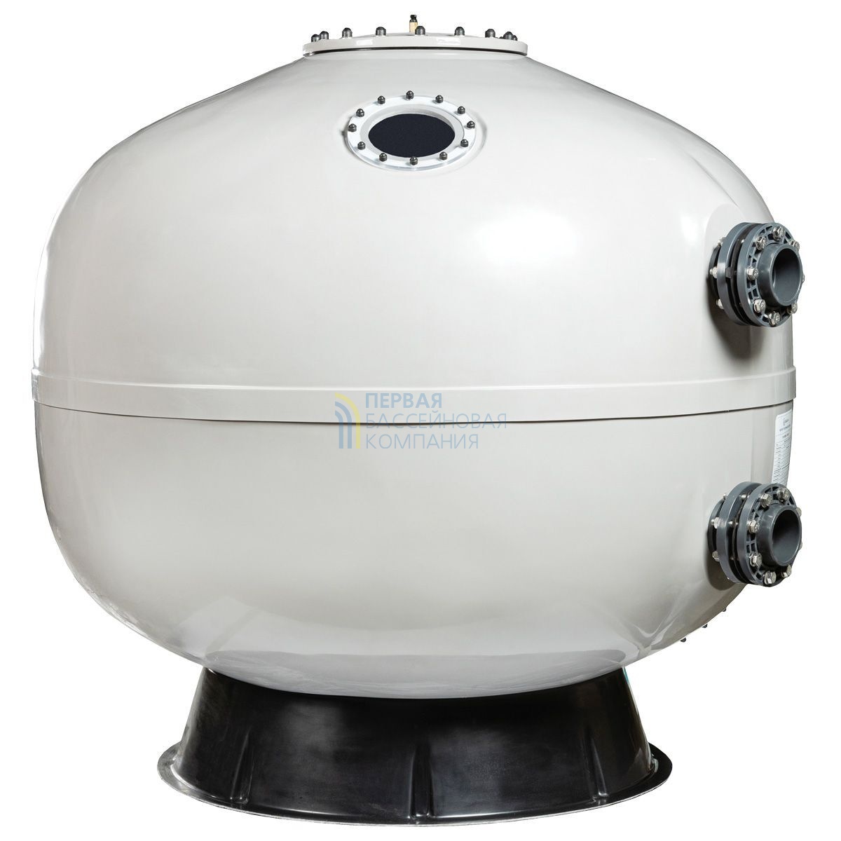 Фильтр AquaViva MS1800 (127m3/h, 1800mm, 4136kg, 110mm, 2,5Бар) + люк д/выгрузки и смотровое стекло 
