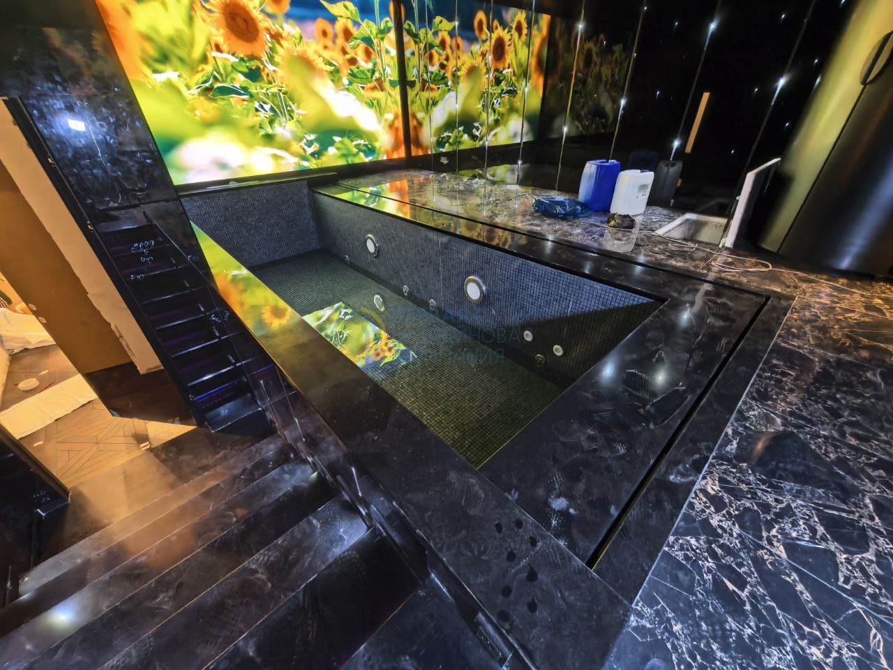 Панельный бассейн в апартаментах люкс-класса